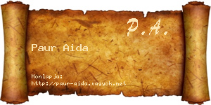 Paur Aida névjegykártya
